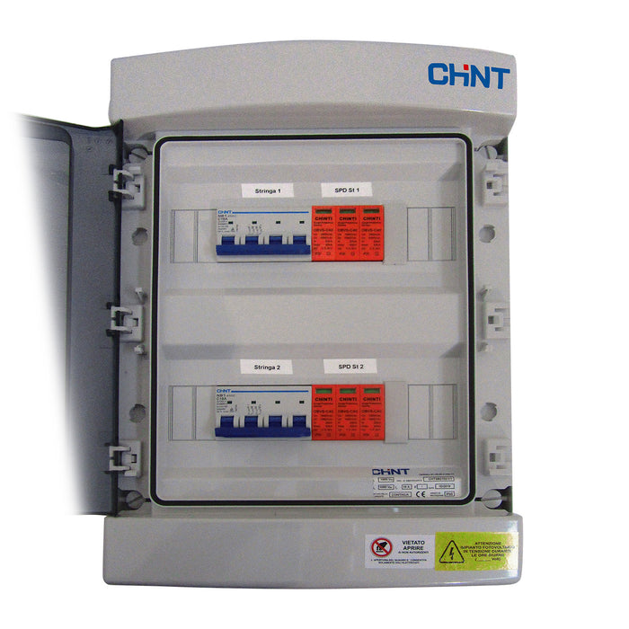 Quadro a 2 stringhe 2 MPPT 6kW 1000Vdc con magnetotermico Chint Italia®