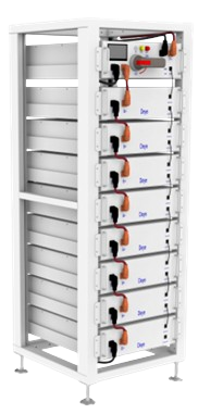 #Deye-Armadio Rack da Terra 8 Accumulatori BMS LiFePO4 40,96kWh per Inverter Trifase Fotovoltaico CEI 0-21 e CEI 0-16