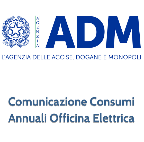 Comunicazione Consumi Annuali Officina Elettrica a Agenzia delle Dogane