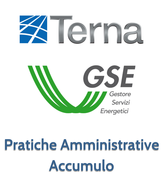 Pratiche Amministrative Accumulo (batterie) Impianto Fotovoltaico Distributore di Rete TERNA / GSE